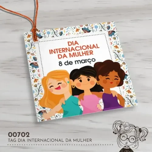 Tag Quadrada Dia Internacional da Mulher - 00702
