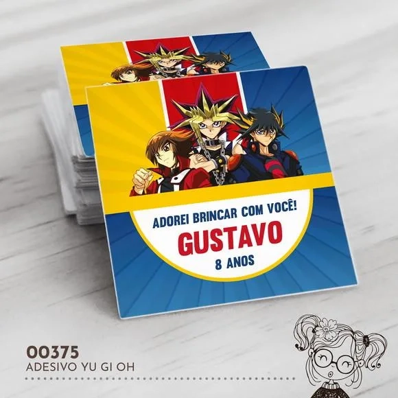 Adesivo Quadrado Yu Gi Oh - 00375