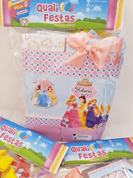 Kit Festa Princesas Disney - 30 Peças com Laço Pronto