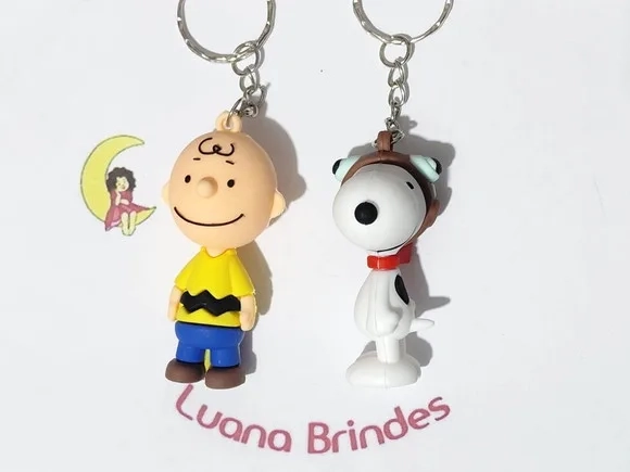 Chaveiro Charlie Brown Emborrachado Pacotes com 2 Unidades
