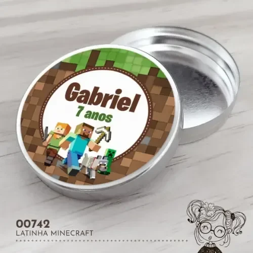Latinha Adesivada Minecraft - 00742