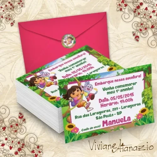 Convite Dora Aventureira - 00291