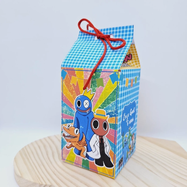 PEGUE E MONTE - Kit Festa RAINBOW FRIENDS - Decoração de Festa - Caixinhas Personalizadas