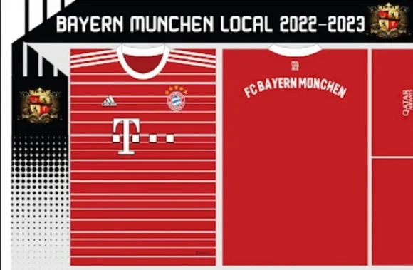 Vetor Da Camisa Do Bayer De Munchen 2022/2023