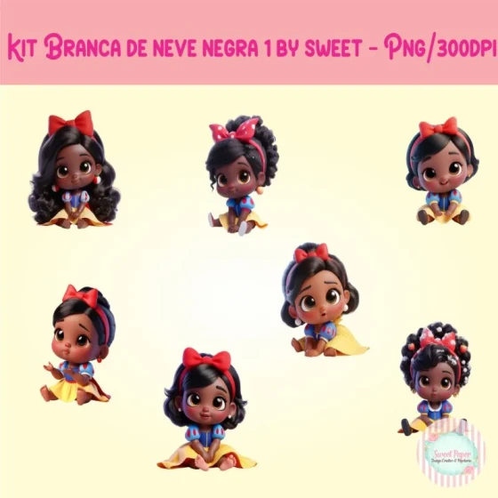 Kit Digital exclusivo Branca de Neve Negra 1D7D7E4