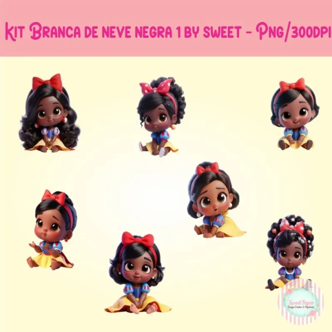 Kit Digital exclusivo Branca de Neve Negra 1D7D7E4