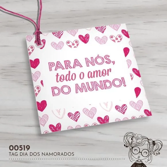 Tag Quadrada Dia dos Namorados - 00519