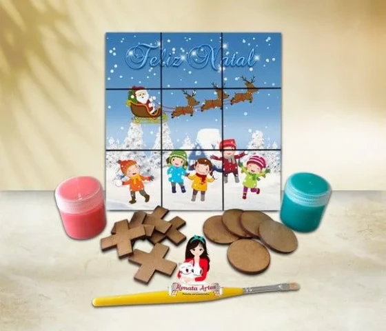 Jogo da Velha com Tinta Personalizado Natal