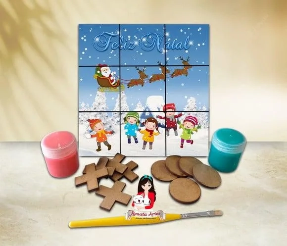 Jogo da Velha com Tinta Personalizado Natal