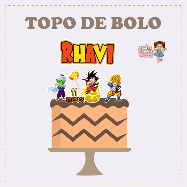 Kit Festa Só Um Bolinho DRAGON BALL Z - Decoração de Festa