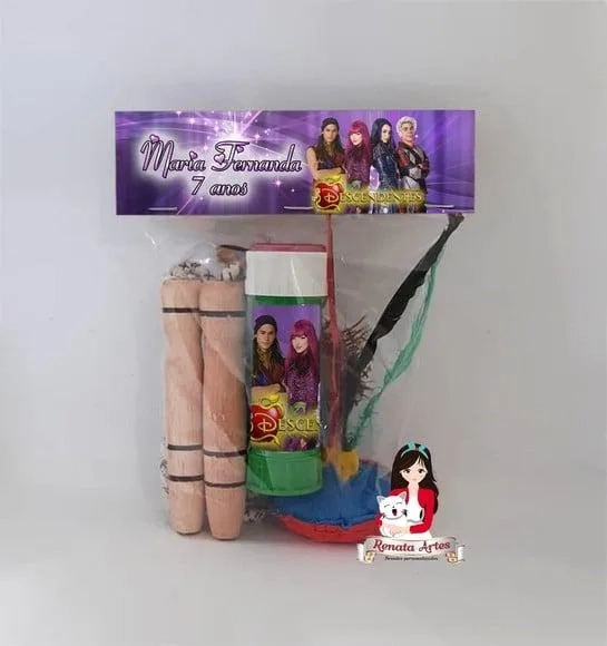 Kit Lembrancinha com Bolha de Sabão Descendentes 2