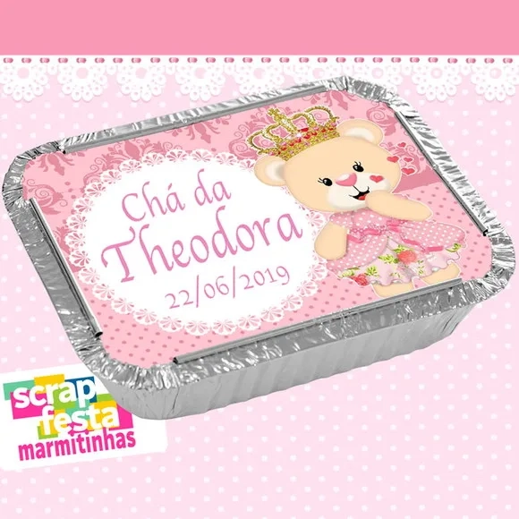 Marmitinha Personalizada de Chá de Menina
