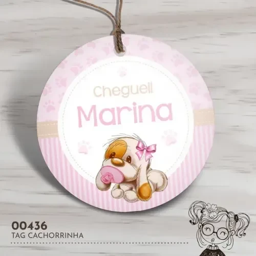 Tag Redonda Cachorrinha - 00436