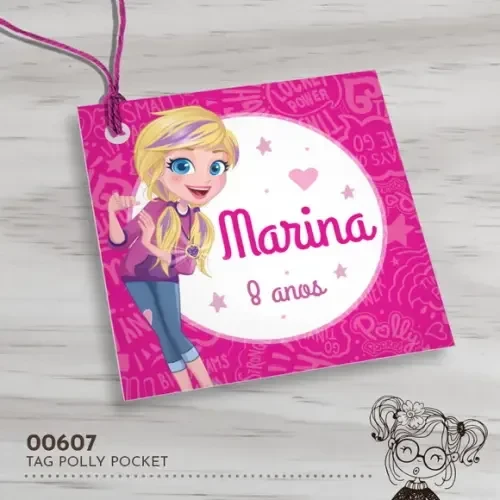 Tag Quadrada Polly Pocket - 00607