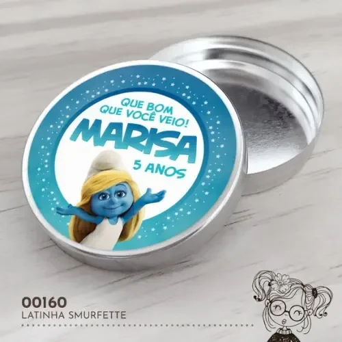 Latinha Adesivada Smurfette - 00160