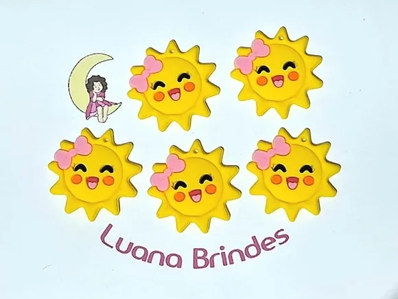 Aplique Sol Emborrachado Pacote com 6 Unidades