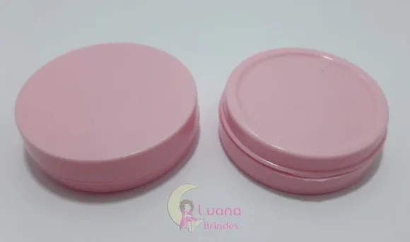 Latinha Rosa de Plástico 5,5cm Pacote com 12 Unidades