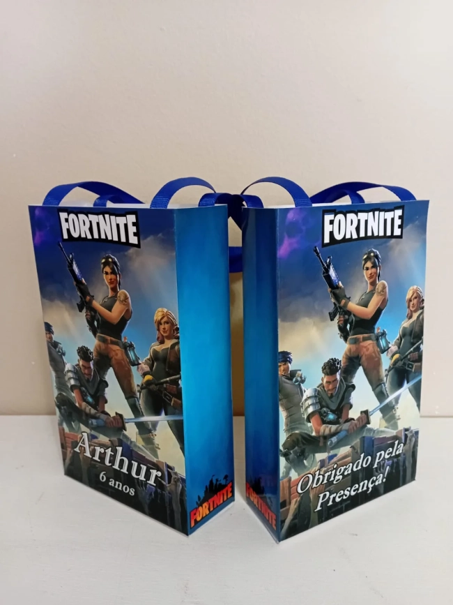 Sacolinhas Personalizadas Fortnite para Lembrancinhas