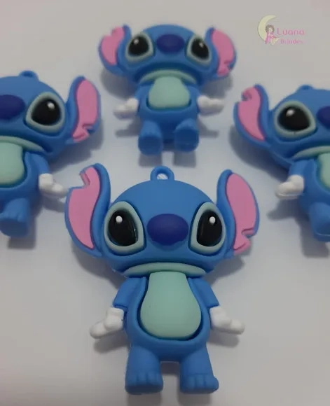 Pingente Lilo Stitch de Borracha - 5,3cm - Pct C/2 Unidades
