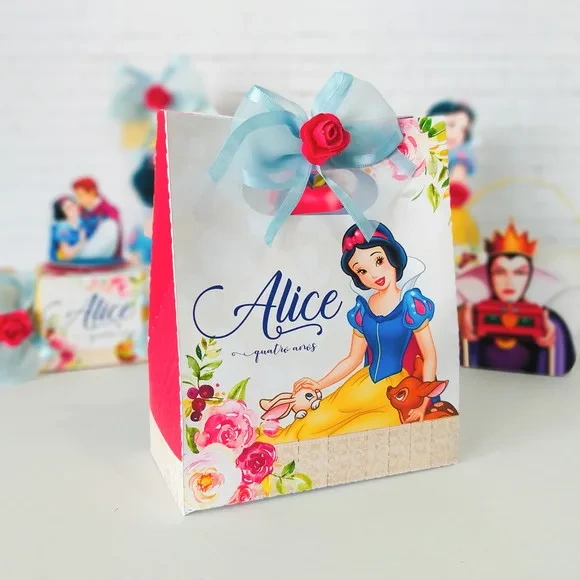 Kit 60 Lembrancinhas Branca de Neve