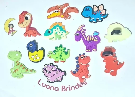 Ponteira P/lápis Dinossauro Emborrachado 10 Unidades