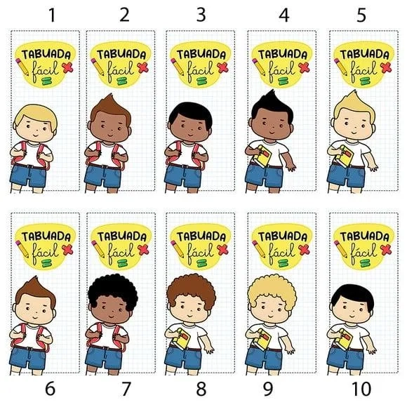 Chaveiro Tabuada Divertida Personalizada - 1 Operação