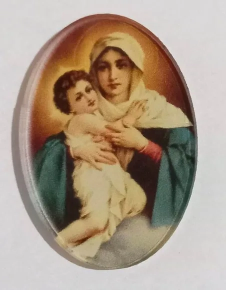 Aplique N.srª Mãe Rainha de Acrílico Impresso Kit com 5 Unid