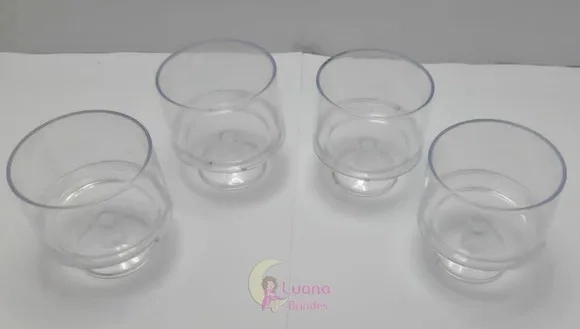 Mini Cúpula/Boleira Transparente de Acrílico - pct c/5 unid