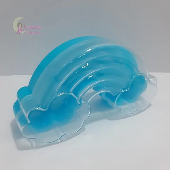 Baleiro Arco Íris Azul de Acrílico - Pct C/5 Unidades