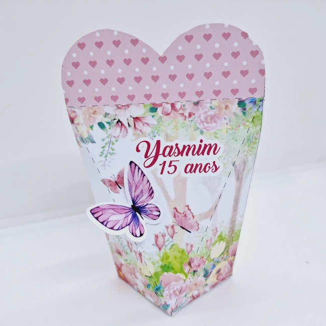 PEGUE E MONTE - Kit Festa JARDIM DAS BORBOLETAS - Decoração de Festa - Caixinhas Personalizadas