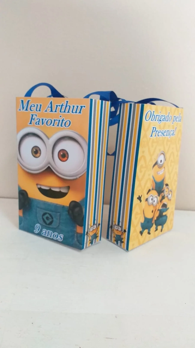 Sacolinhas Personalizadas Minions para Lembrancinhas