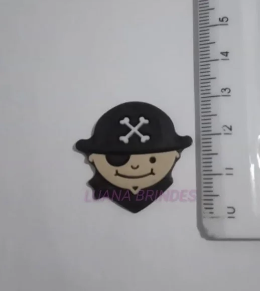 Aplique Emborrachado de Pirata- pct c/10 unidades