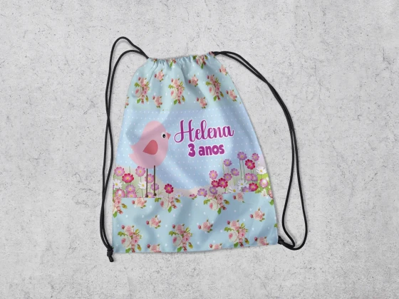 Mochilinha Personalizadada Jardim Encantado das Borboletas