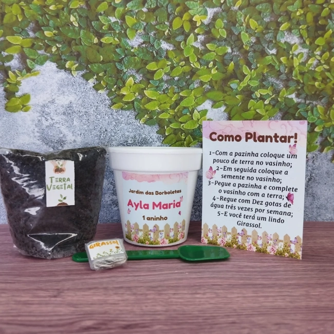 20 Uni. Kit Jardinagem + 20 Uni. Kit Massinha Zip Lock - Jardim Encantado - Informar o tema no chat da compra.