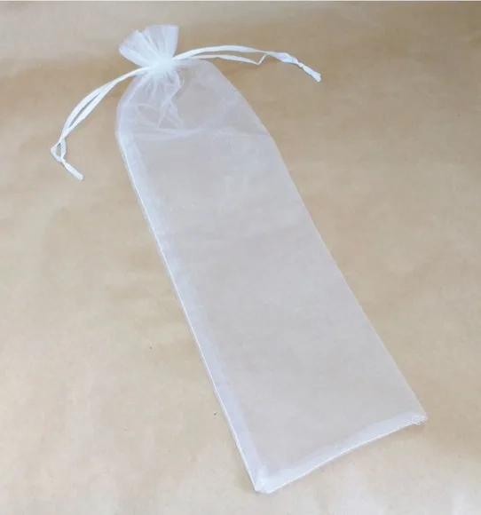 Saquinhos de Organza Cristal com Fita 10x27 - 30 Peças