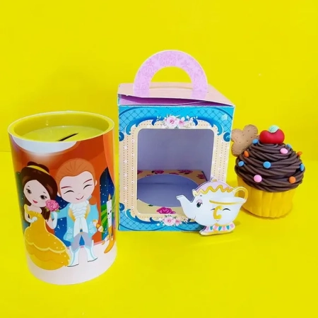 Cofre a Bela e a Fera com Caixa Personalizada