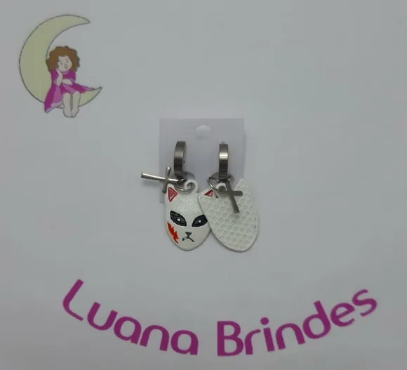 Brinco Desenho Animes 7 de Acrílico - 4,5cm - 1 par
