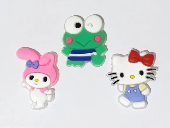 Aplique Hello Kitty, Melody e Keroppi Pacote com 6 Unidades