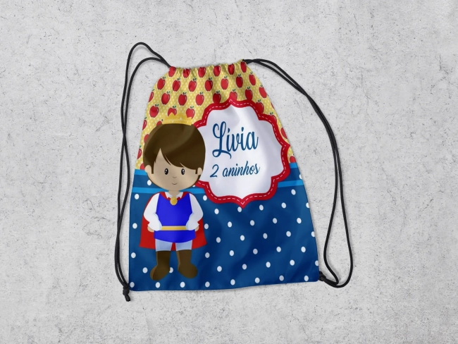 Mochilinha Personalizada para lembrancinhas Principe