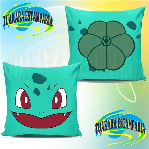 Almofada Pokemon Frente e Verso 20 x 20 - Kit c/ 20 Unidades