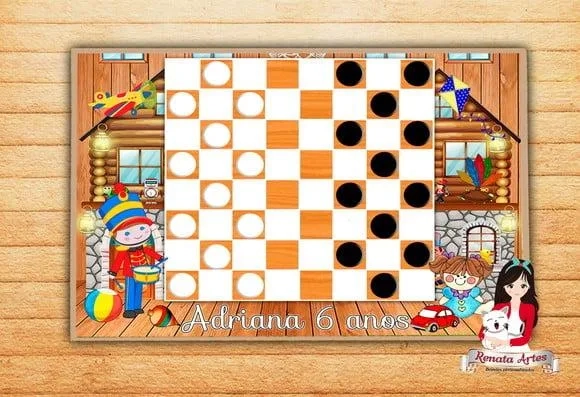 Jogo de Damas Personalizado Fábrica de Brinquedos