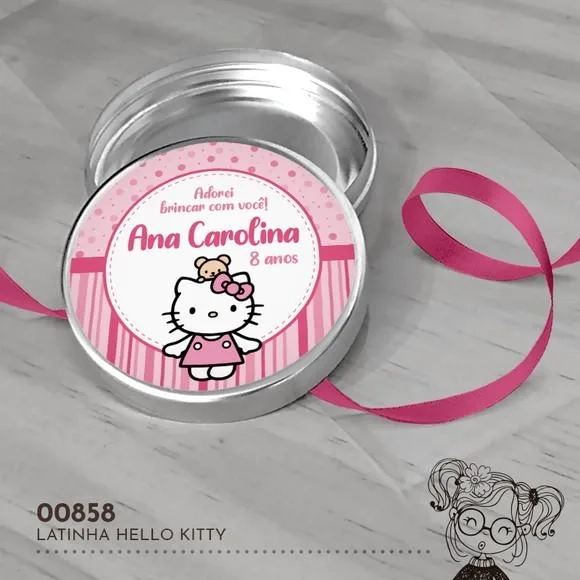 Latinha Adesivada Hello Kitty - 00858