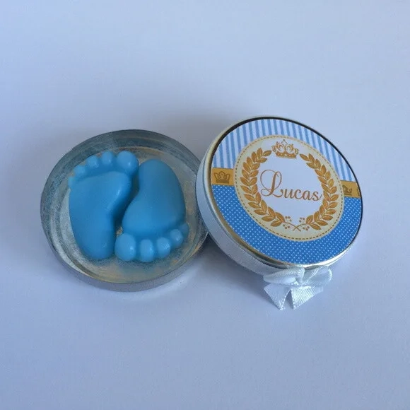 Lembrancinha Latinhas Mint to be Príncipe Azul