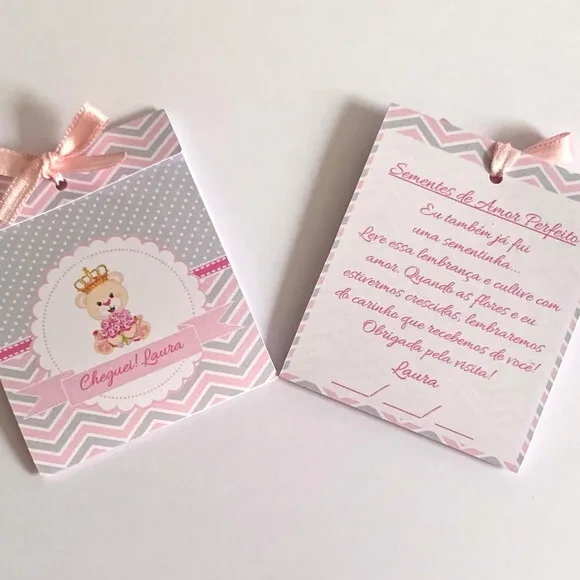 Lembrancinha Maternidade Sachê Sementinha Ursinha Princesa
