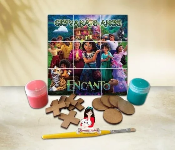 Jogo da Velha com Tinta Personalizado Encanto