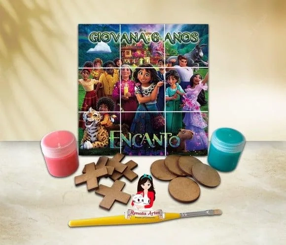 Jogo da Velha com Tinta Personalizado Encanto