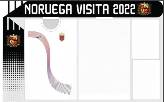 Vetor Da Camisa Noruega Visita 2022