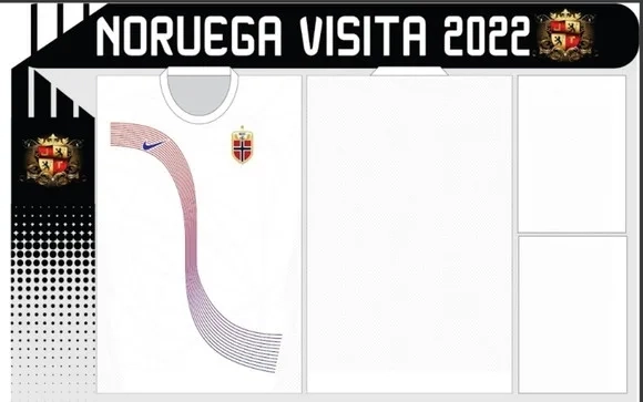 Vetor Da Camisa Noruega Visita 2022