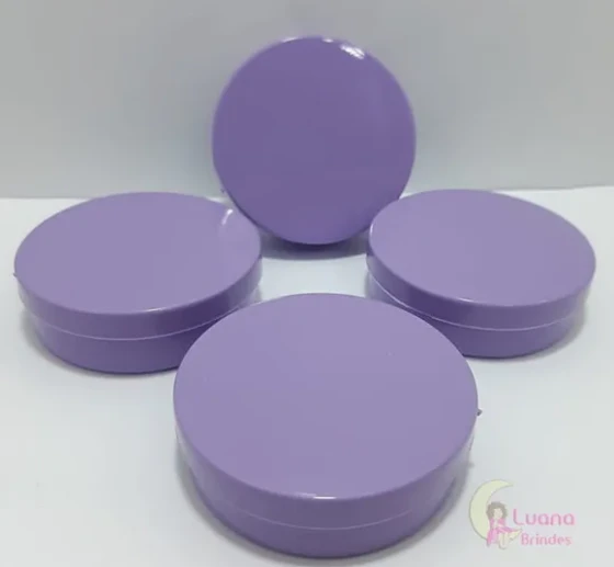 Latinha Lilas de Plástico 5,5cm Pacote com 12 Unidades