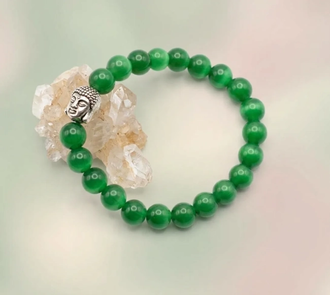 Pulseira Japamala 21 Contas Olho de Gato ( Artesanal)